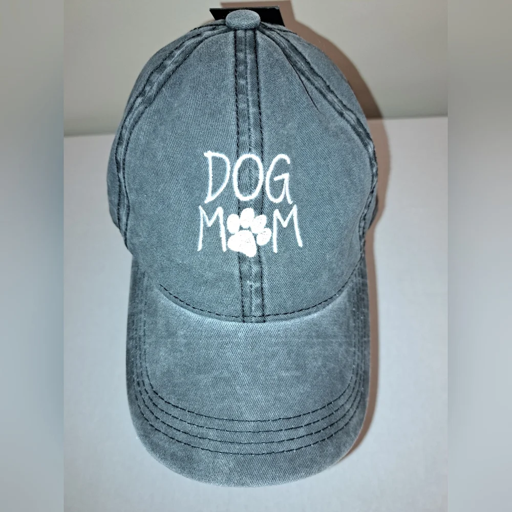 David & Young Grey Dog Mom Baseball Cap W/Adjustable Strap For Comfort Sizing - Picture 8 of 9